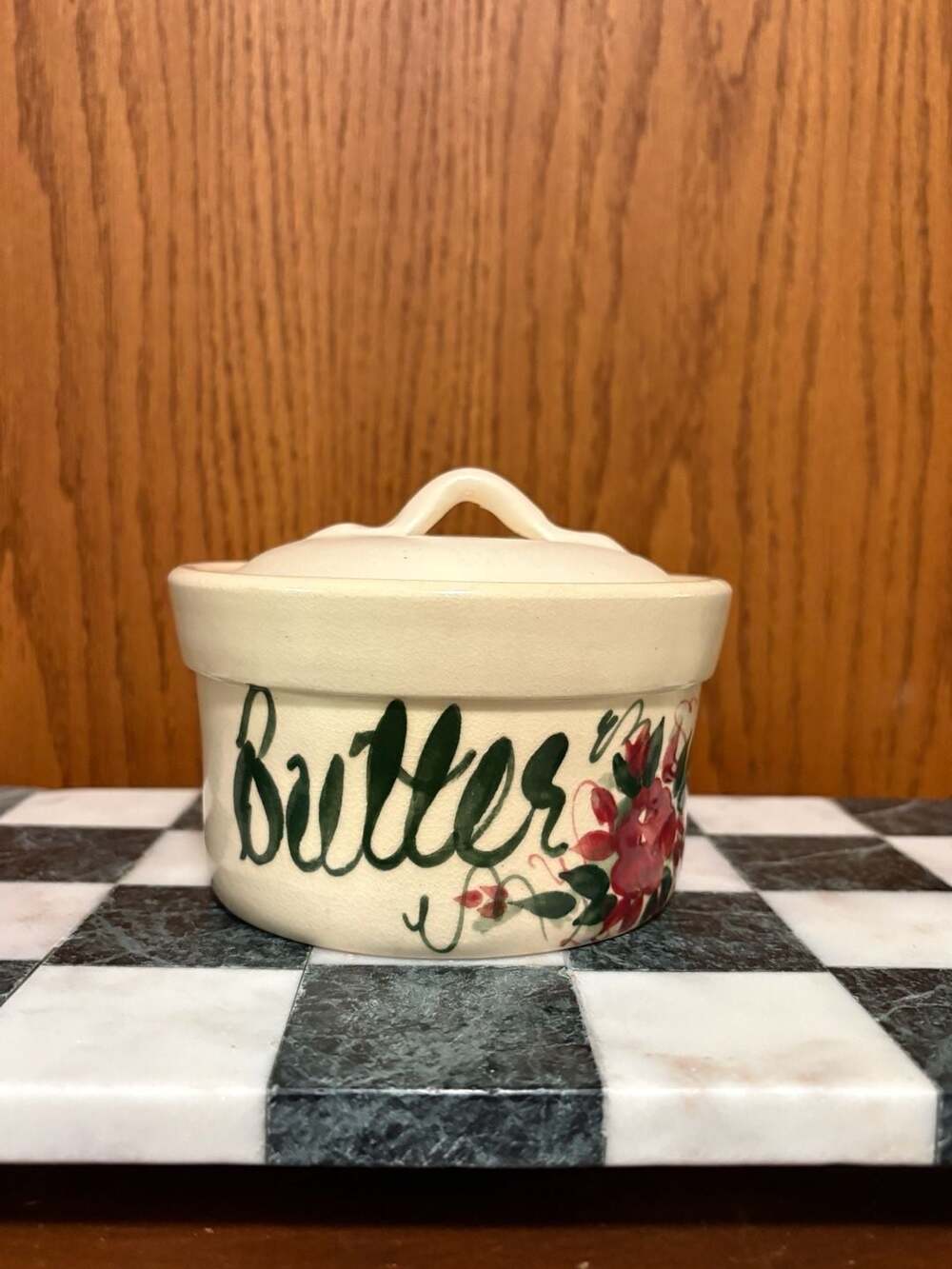 Vintage Pfaltzgraff Village Butter Tub And Lid